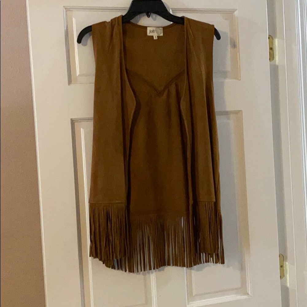 suede fringe vest